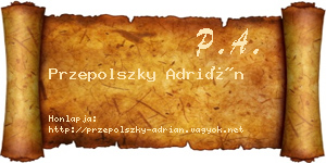 Przepolszky Adrián névjegykártya